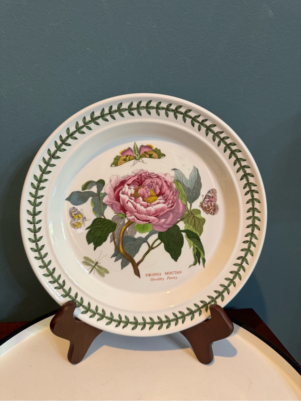 Vintage Portmeirion Botanic Garden Paeonia Moutan Shrubby Peony dinner plate